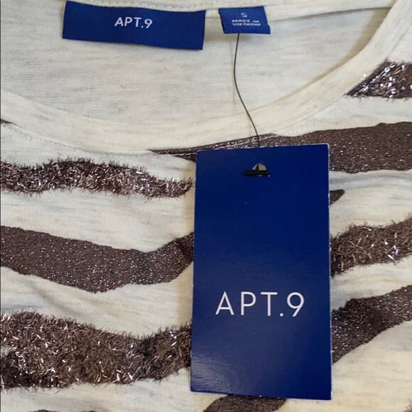 Apt 9. Adorn gray zebra Tee - Picture 4 of 5